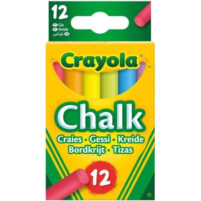 Boîte de 12 craies de couleur anti-poussière