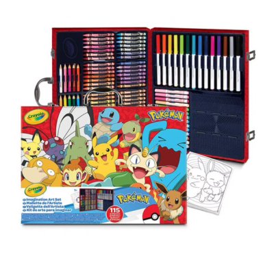 Mallette de coloriage d'artiste inspiration pokémon 115 pièces