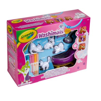 Coffret baignoire avec 4 animaux à colorier et à laver