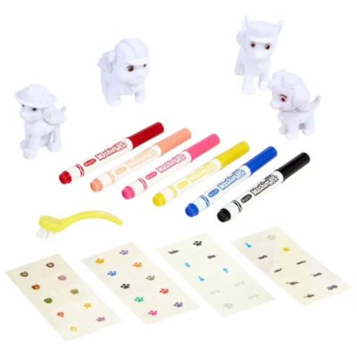 Coffret avec 4 figurines pat’patrouille à colorier et à laver