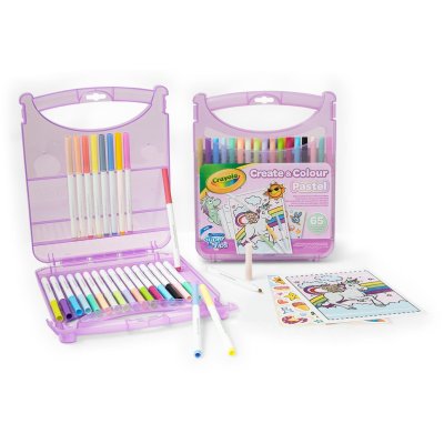 Mallette de coloriage pastel 65 pièces