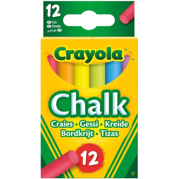 Boîte de 12 craies de couleur anti-poussière Crayola