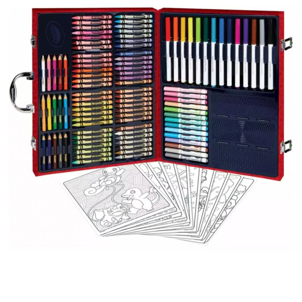 Mallette de coloriage d'artiste inspiration pokémon 115 pièces Crayola