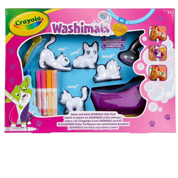 Coffret baignoire avec 4 animaux à colorier et à laver Crayola