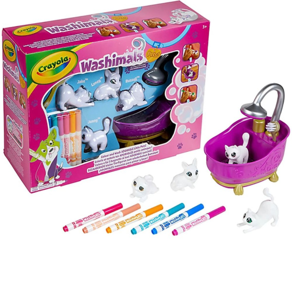 Coffret baignoire avec 4 animaux à colorier et à laver Crayola