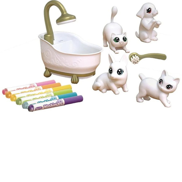 Coffret baignoire avec 4 animaux à colorier et à laver Crayola