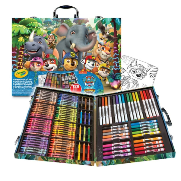 Mallette de coloriage d'artiste inspiration pat’patrouille 128 pièces Crayola
