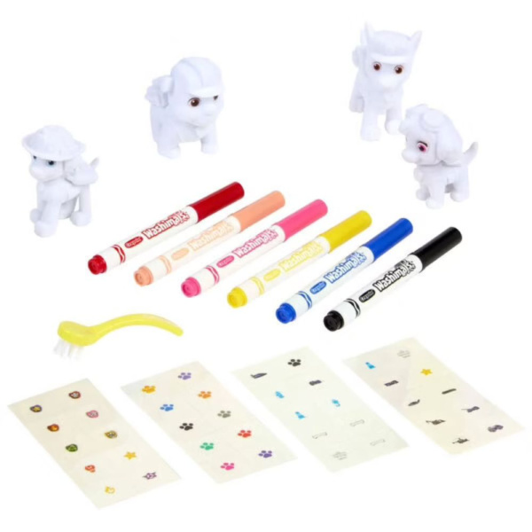 Coffret avec 4 figurines pat’patrouille à colorier et à laver Crayola