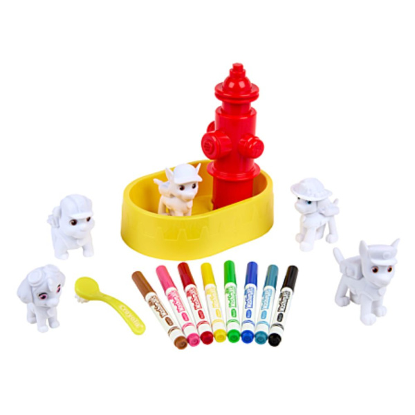 Coffret baignoire pat’patrouille avec 5 animaux à colorier et à laver Crayola