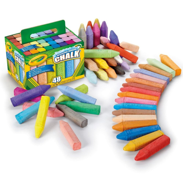 Boîte de 48 craies de trottoir lavables Crayola
