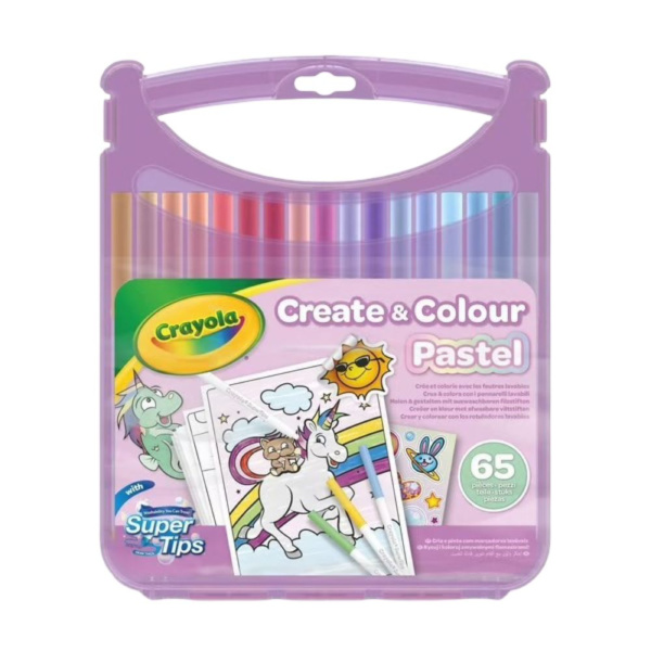 Mallette de coloriage pastel 65 pièces Crayola