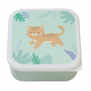 Lot de 3 lunch box enfant vert Saro