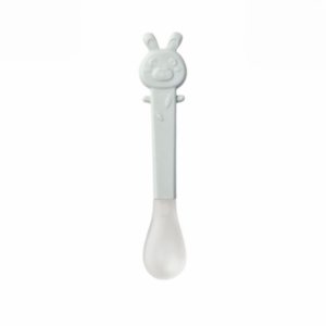 Cuillère bébé en silicone gris Saro