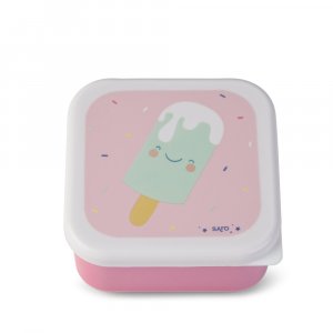 Lot de 3 lunch box enfant rose Saro
