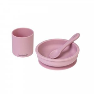 Coffret repas 3 pièces rose Saro