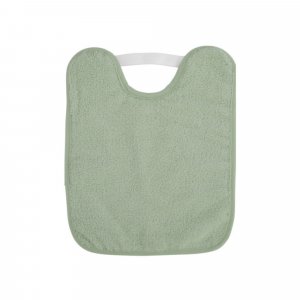 Bavoir bébé en bouclette vert Saro