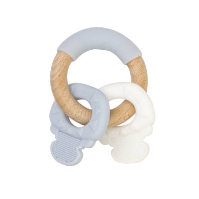 Anneau de dentition silicone bleu