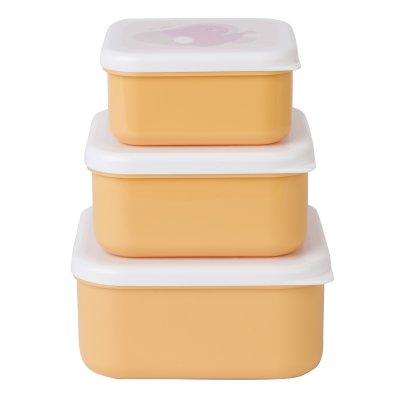 Lot de 3 lunch box enfant moutarde