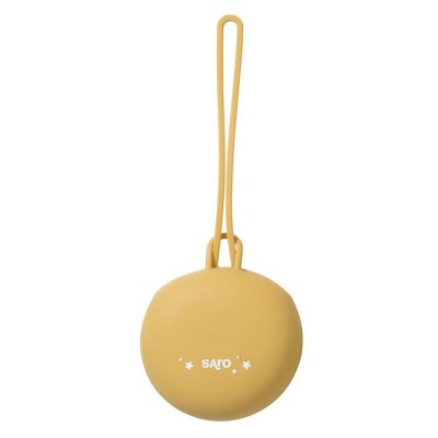 Porte sucettes en silicone moutarde