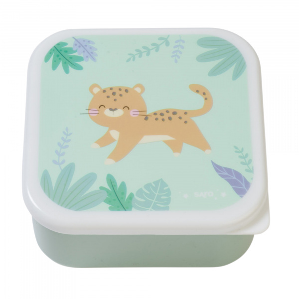 Lot de 3 lunch box enfant vert Saro