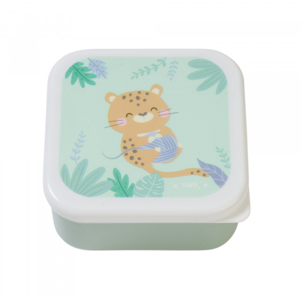 Lot de 3 lunch box enfant vert Saro