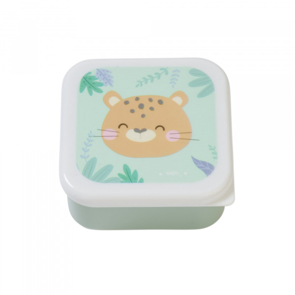 Lot de 3 lunch box enfant vert Saro