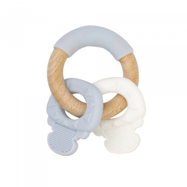 Anneau de dentition silicone bleu Saro