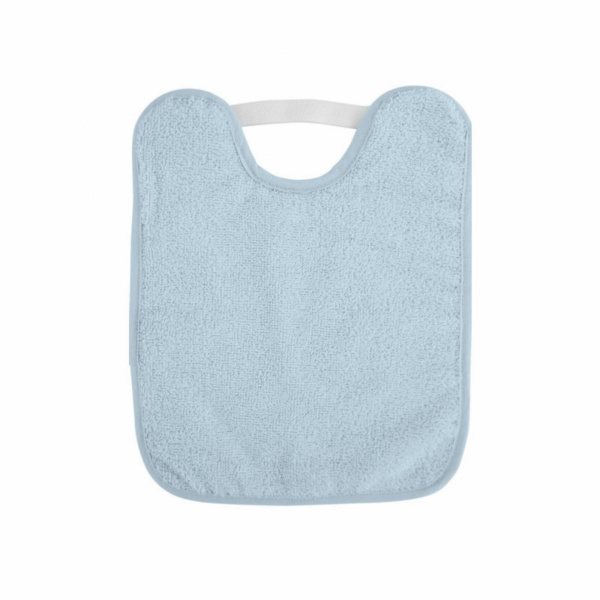 Bavoir bébé en bouclette bleu Saro