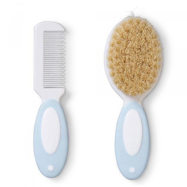 Brosse et peigne bébé bleu Saro
