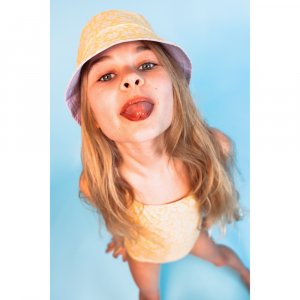 Chapeau anti uv réversible - 0-1 an fleurs jaunes Swim essentials