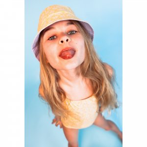 Chapeau anti uv réversible - 1-2 ans fleurs jaunes Swim essentials