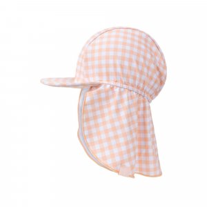 Casquette uv 1-2 ans carreaux orange Swim essentials