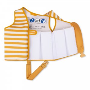 Gilet de natation enfant 3-6 ans - rayures jaunes Swim essentials