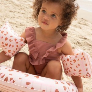 Brassards piscine enfant 2-6 ans - léopard old pink Swim essentials