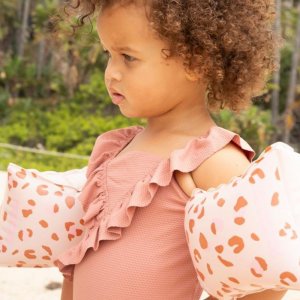 Brassards piscine enfant 2-6 ans - léopard old pink Swim essentials