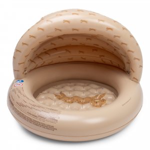 Piscine gonflable avec canopy léopard beige Swim essentials