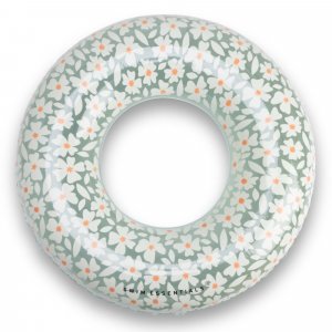Bouée gonflable 90 cm fleurs vertes Swim essentials