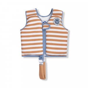 Gilet de natation rayures marron 2-3 ans Swim essentials