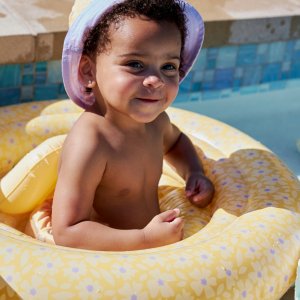 Bouée bébé fleurs jaunes 0-1 an Swim essentials