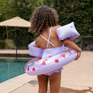 Brassards piscine enfant 2-6 ans - léopard lila Swim essentials