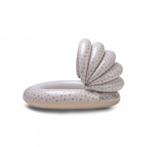 Kids pool - beige - cozy hearts - ø 100 cm with canopy Swim essentials