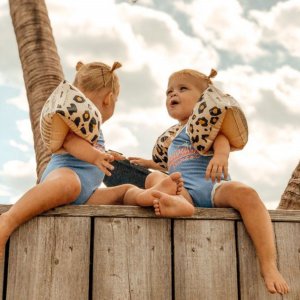 Brassards piscine enfant 2-6 ans - léopard beige Swim essentials