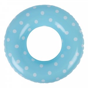 Bouée gonflable 90 cm pois bleu Swim essentials