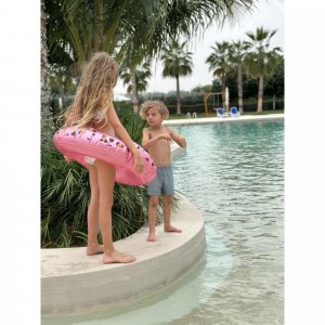 Bouée gonflable léopard rose 90 cm Swim essentials