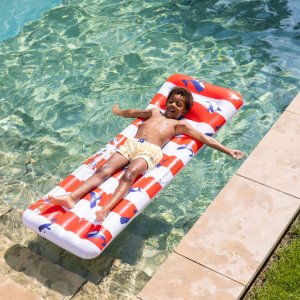 Matelas gonflable rayures rouges Swim essentials