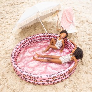 Piscine bébé ø 150 cm 3 anneaux léopard rose Swim essentials