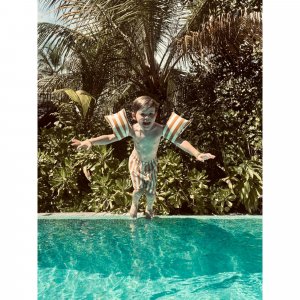 Brassards piscine enfant 2-6 ans - rayures jaunes Swim essentials