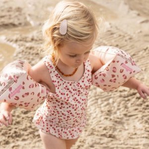 Brassards piscine enfant 0-2 ans - léopard old pink Swim essentials