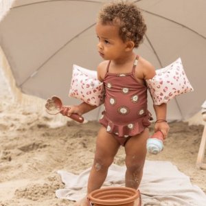 Brassards piscine enfant 0-2 ans - léopard old pink Swim essentials