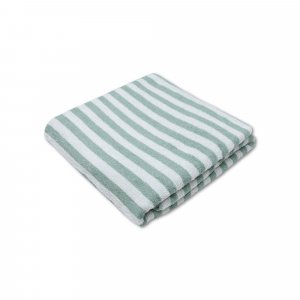 Serviette de plage coton 180 x 90 cm - rayures vertes Swim essentials